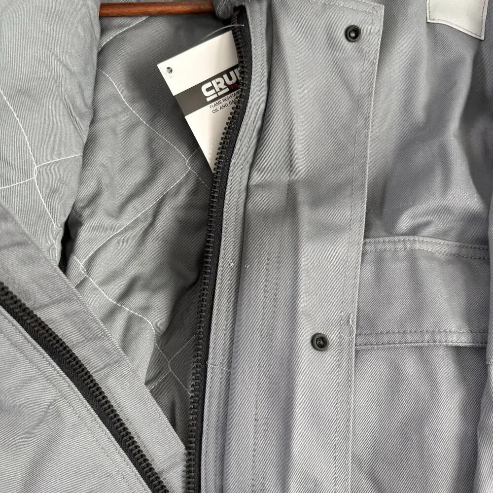 Crude FR Flame Resistant RPS New Men's Gray Insulated Work Jacket Size Large